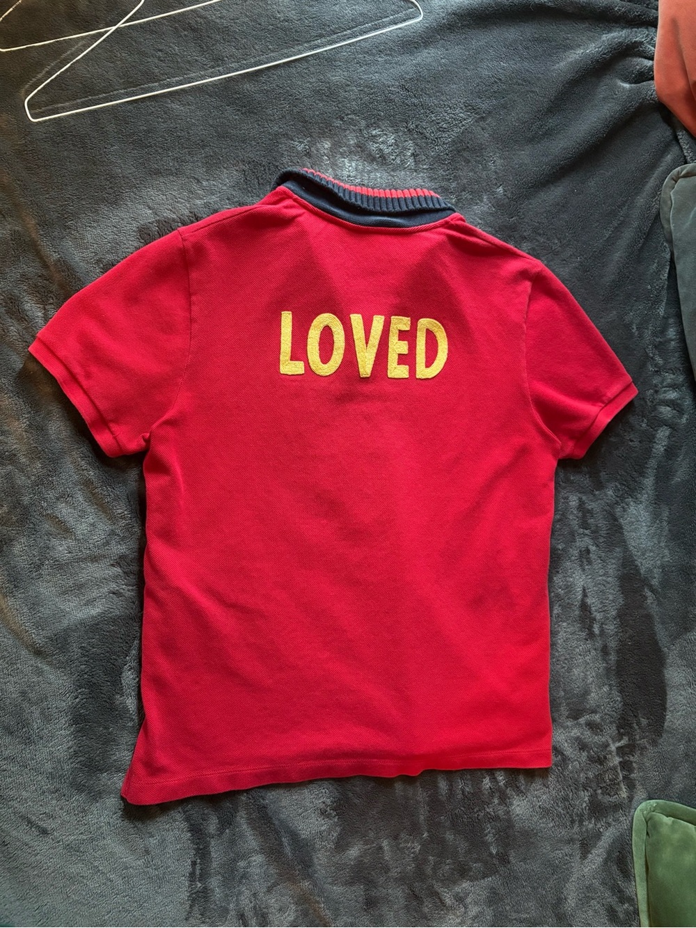 Gucci SS16 ‘Loved’ Chain Stitched Polo Tee